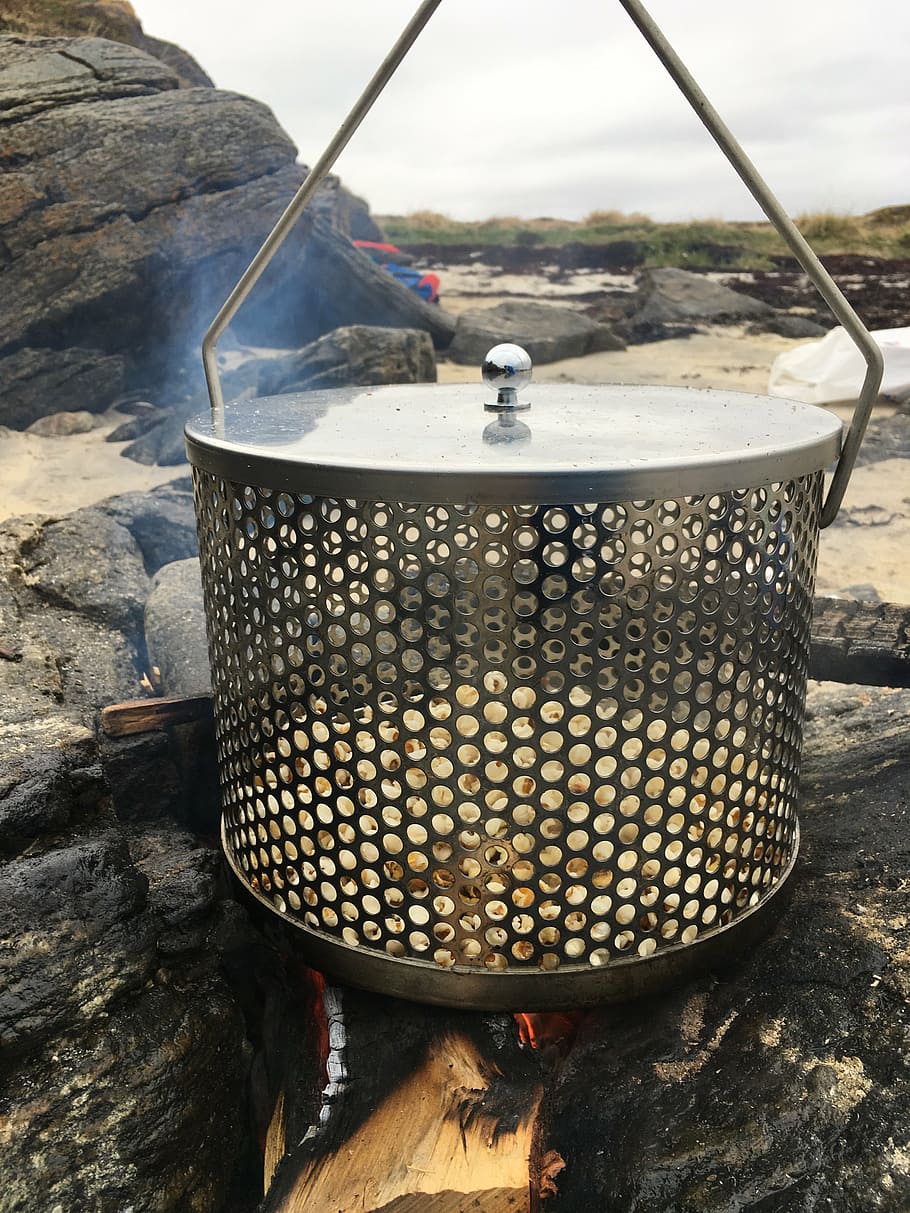 popcorn, campfire, beach, kos, idyll, the nature of the, sky HD wallpaper