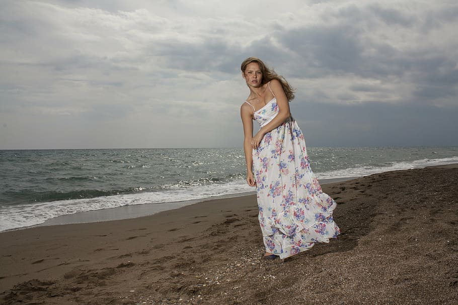 model, beach, beautiful, photography, human, exposure, women's HD wallpaper