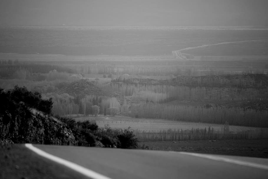 valley, landscape, distant, distance, plant, tree, environment HD wallpaper