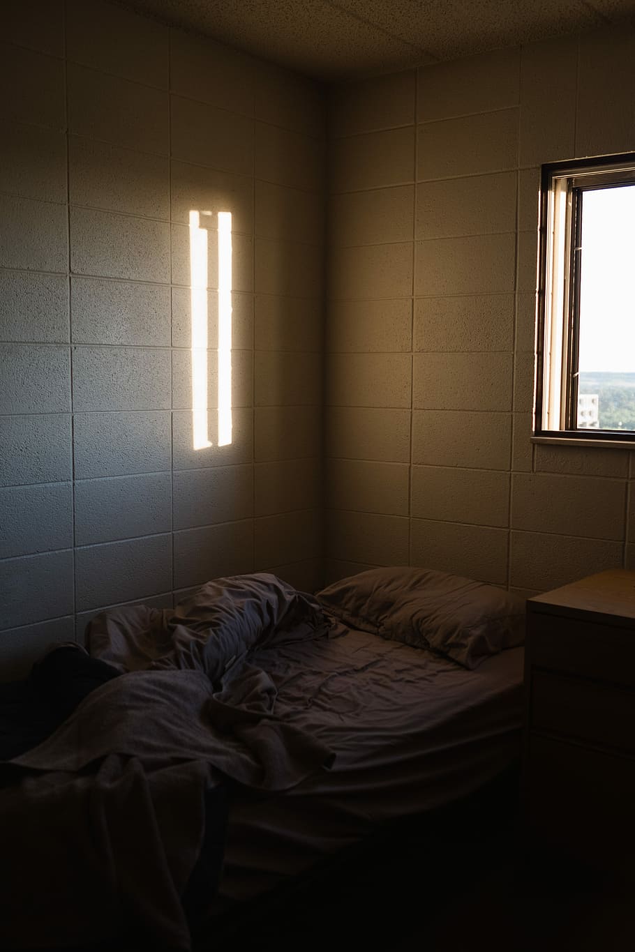 gray bedspread, student, brick, grey, pillow, cover, light HD wallpaper