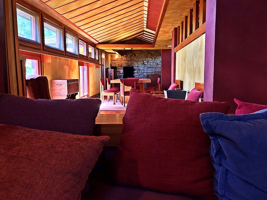 frank lloyd wright, architect, studio, taliesin, furniture HD wallpaper