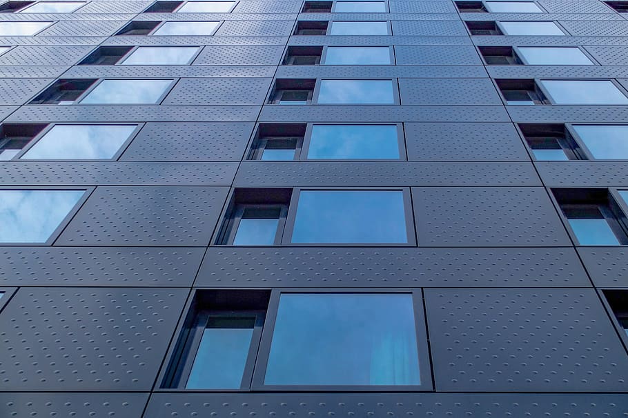 building, tower, glass, reflection, architecture, modern, office HD wallpaper