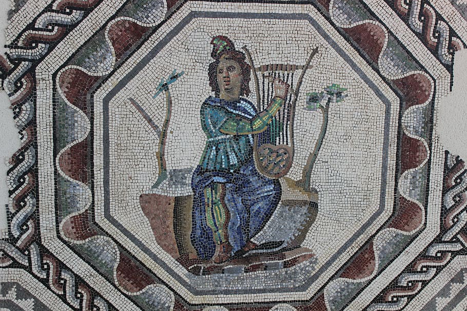 antique, mosaic, rome, vestige, archaeology, st-roman-en-gal, HD wallpaper