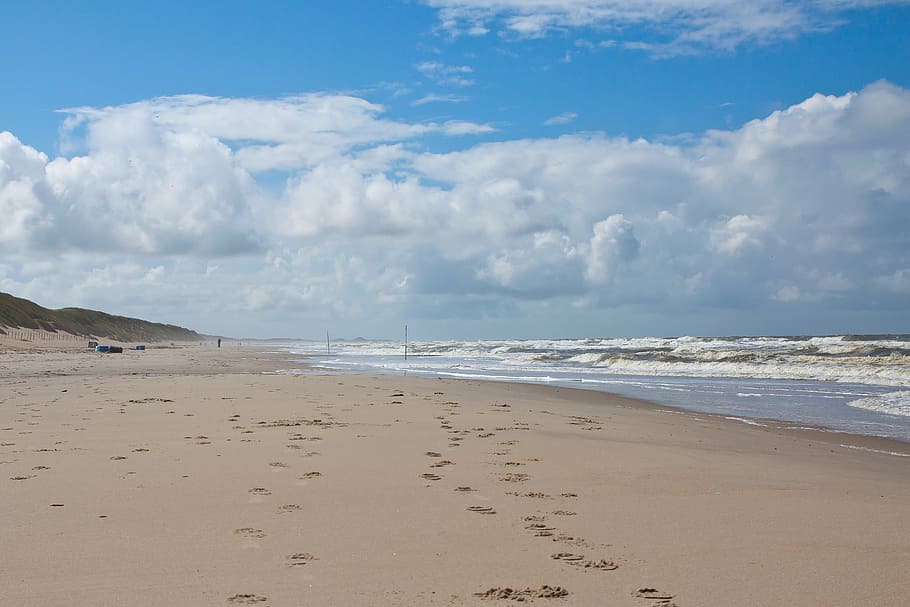 wave, beach, sand, sea, holiday, sun, wind, ebb, flood, water HD wallpaper