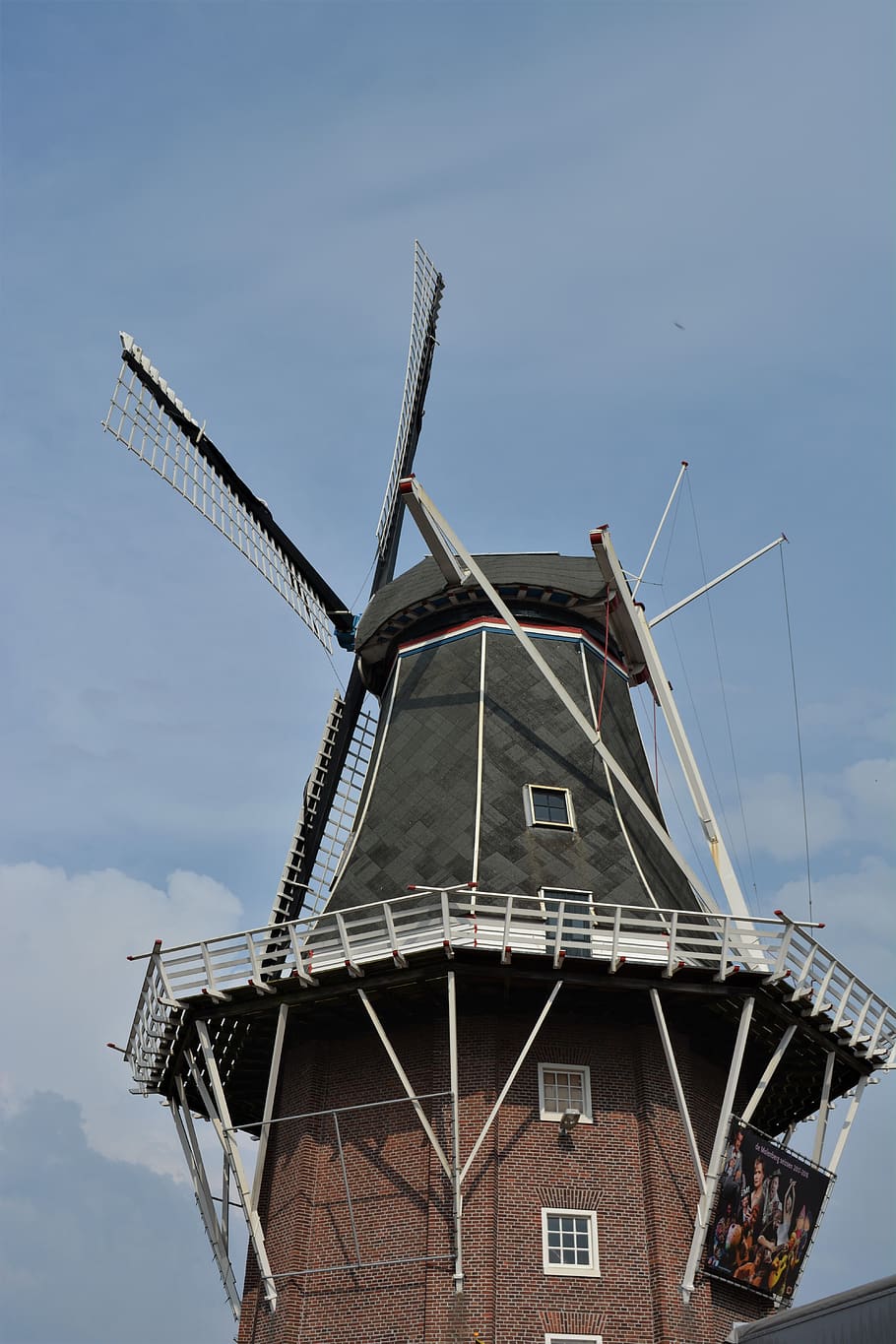 mill, delfzijl, holland, architecture, sky, wind power, wind turbine HD wallpaper
