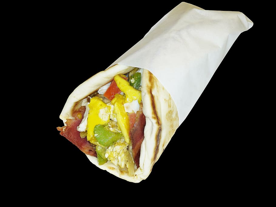 omelet, greek, food, egg, breakfast, bacon, black background HD wallpaper
