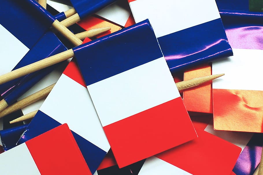 National flags of France, various, europe, multi Colored, blue HD wallpaper