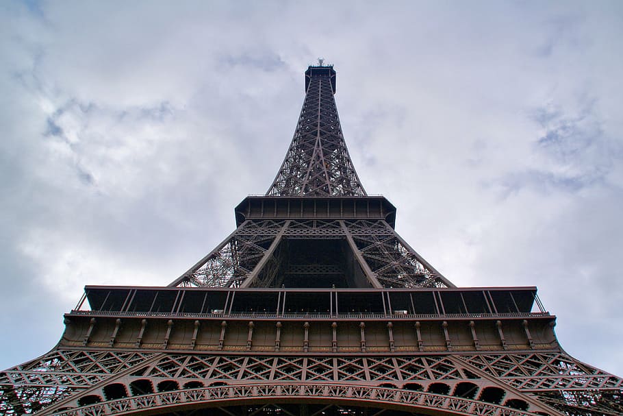paris, clouds, architecture, landmark, europe, tourism, monument HD wallpaper