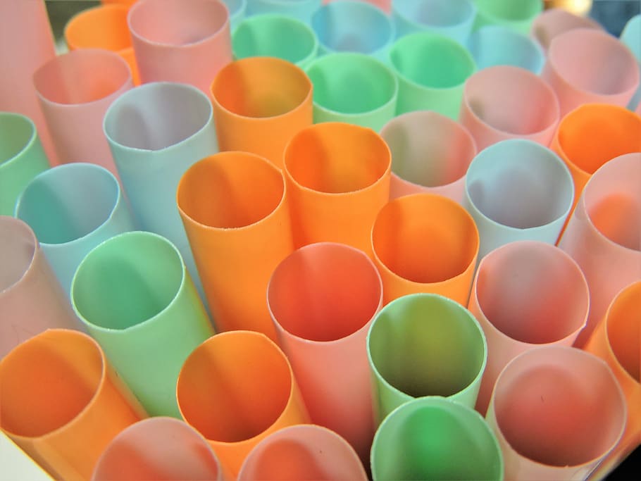 macro, straws, colorful, large group of objects, multi colored HD wallpaper