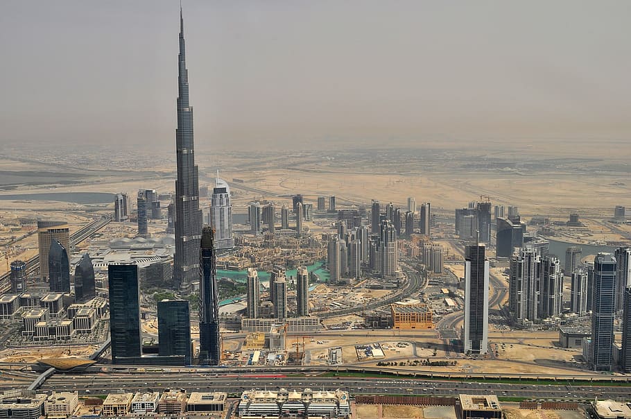 Great Cityscape of Dubai, United Arab Emirates, UAE, buildings