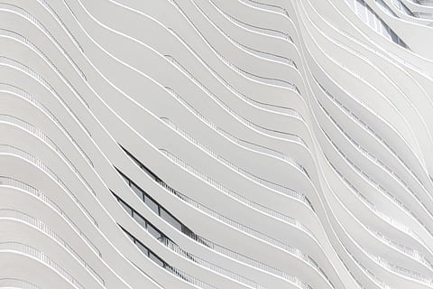 white concrete building wall, untitled, wave, line, modern, texture HD wallpaper
