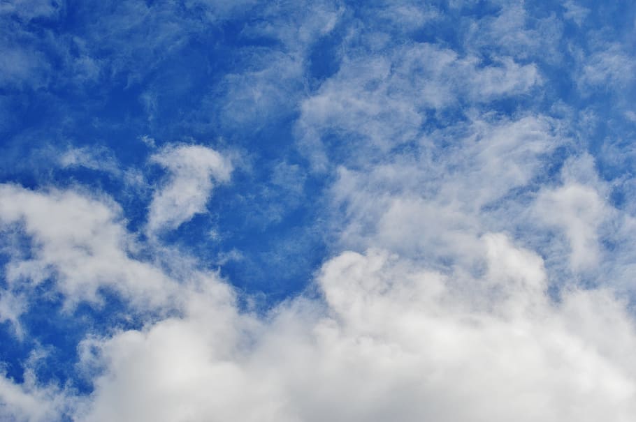 clouds, sky, clouded sky, white, blue, cloud - sky, beauty in nature HD wallpaper