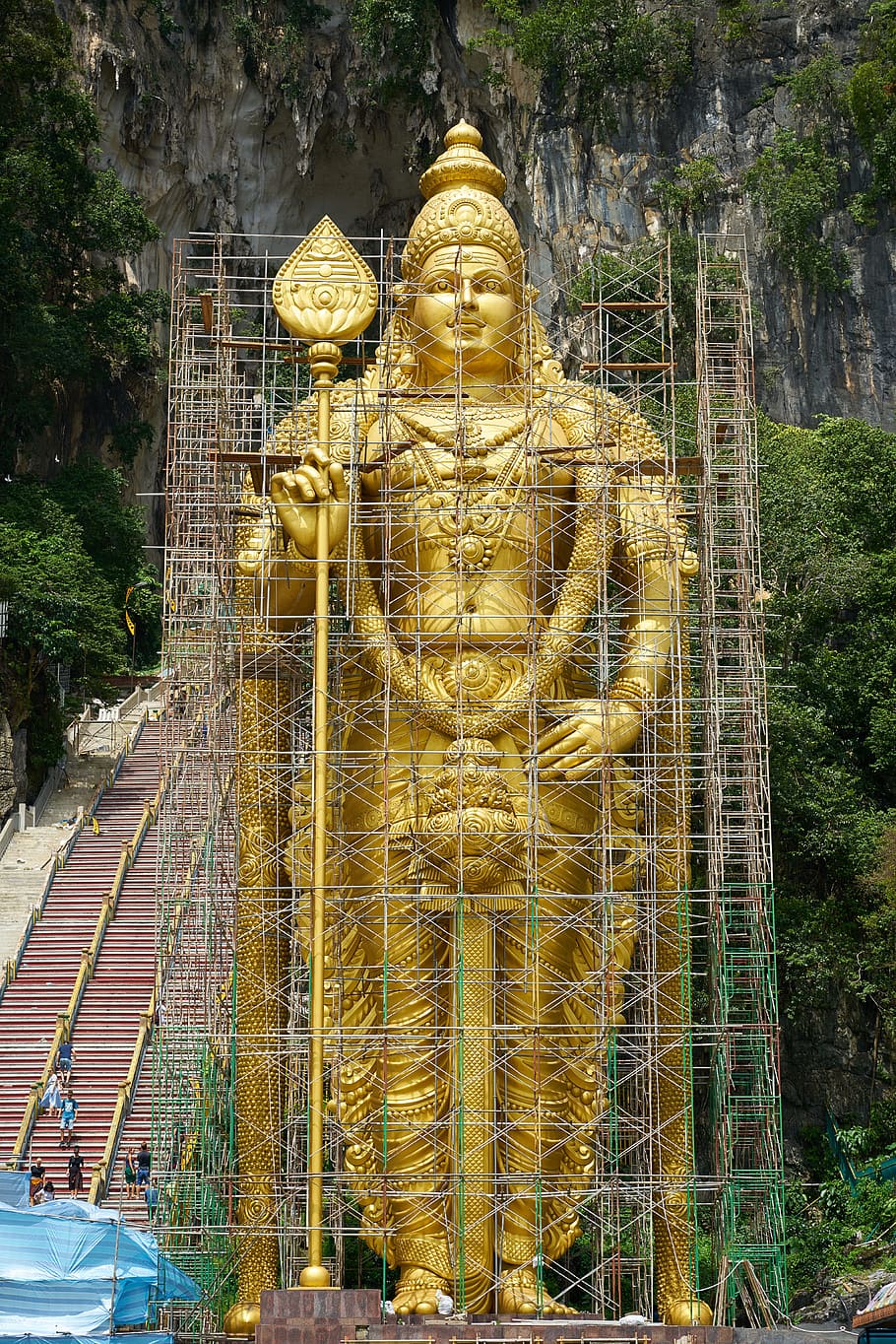 Sculpture, Buddhist, Gold, Yellow, temple, worship, asian, faith