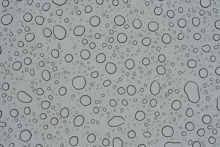 water, glass, pattern, drops, wet, grey, rain, textire, backgrounds HD wallpaper