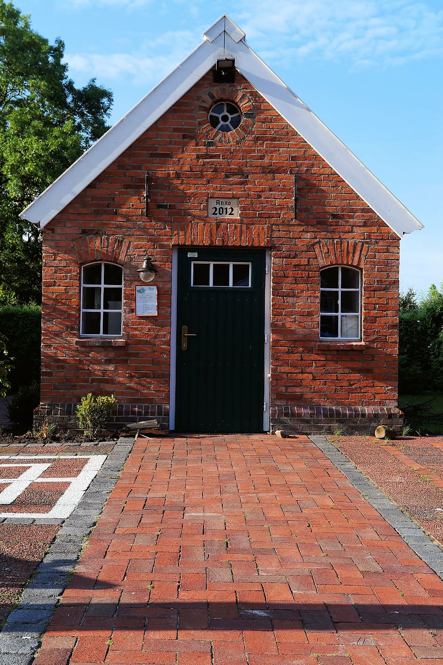 cottage, backhaus, small, idyllic, brick, east frisia, architecture HD wallpaper