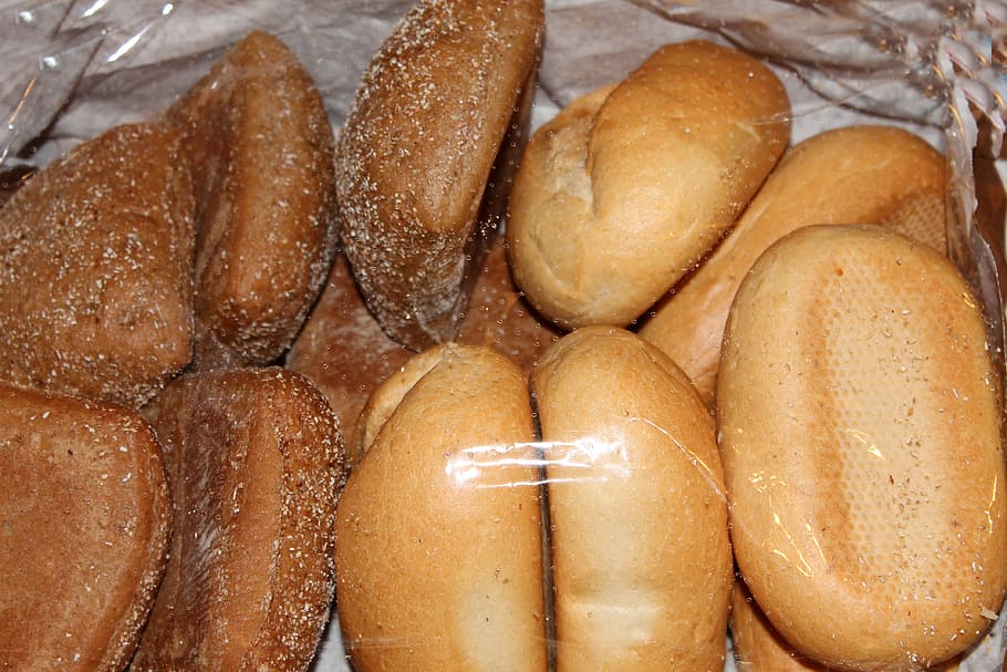 roll, weizenbroetchen, breakfast, cakes, food, bread, bakery HD wallpaper