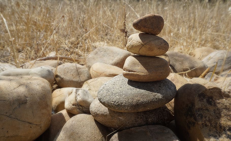 HD wallpaper: balance, stones, meditation, zen, stone garden, pebbles