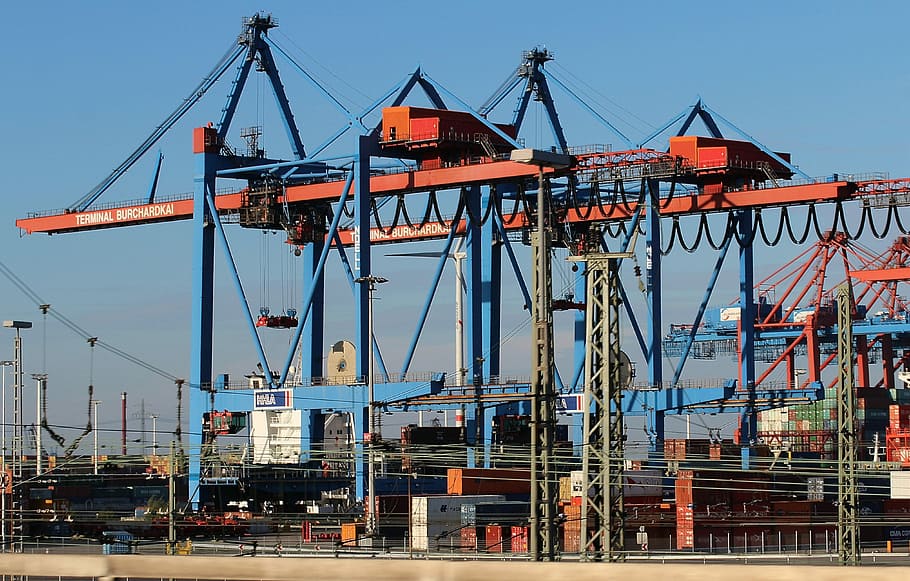 Port, Cranes, Systems, Loads, crane systems, raise, load crane HD wallpaper