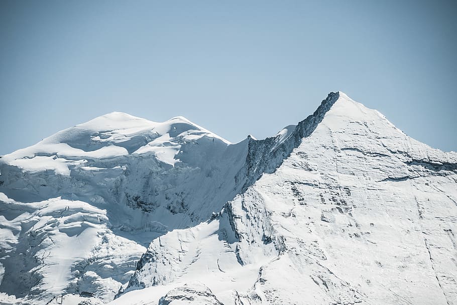 landscape photography snowy mountain, white snow-capped mountain HD wallpaper