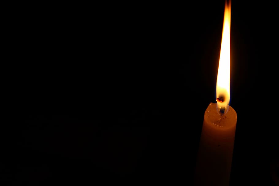 sailing, fire, flame, burning, candle, heat - temperature, black background HD wallpaper