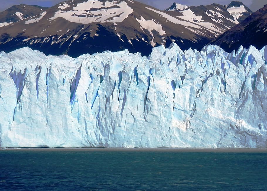 ice glacier at daytime, perito moreno, argentina, patagonia, south america