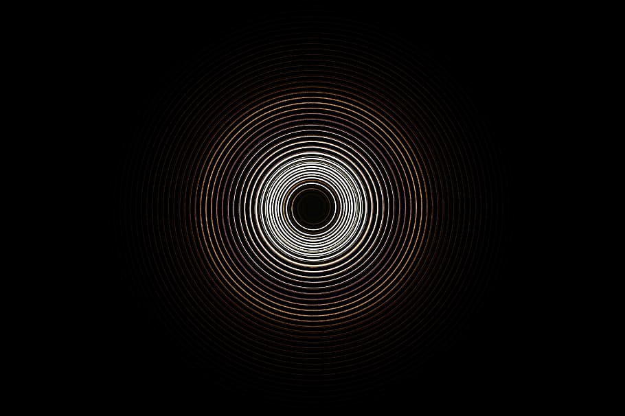 abstract, rings, circle, waves circles, target, circular, mystical, HD wallpaper