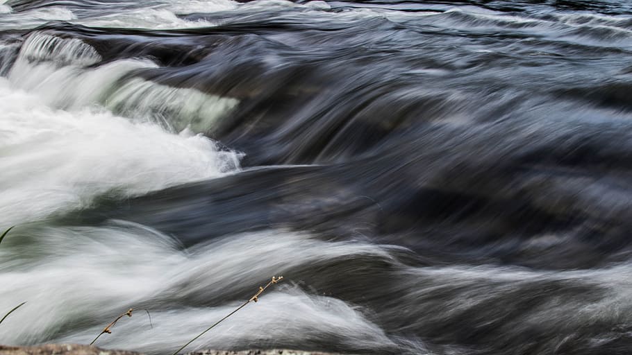 Body of Water, flow, river, stream, motion, blurred motion, long exposure HD wallpaper