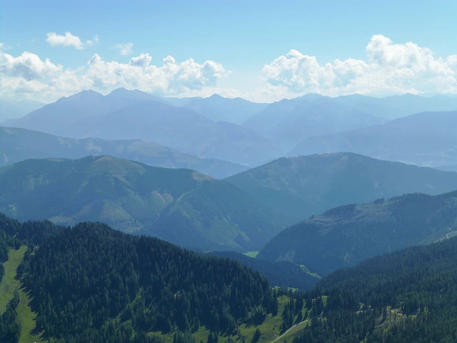 alpine, landscape, nature, view, austria, mountains, panorama HD wallpaper