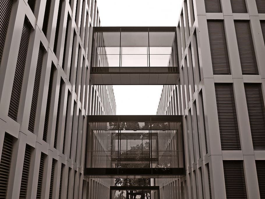 architecture, modern, building, facade, glass, window, düsseldorf HD wallpaper