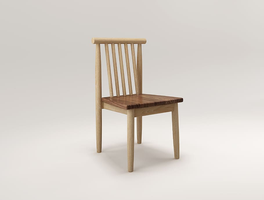 chair, wood, seat, indoors, wood - material, studio shot, no people, HD wallpaper