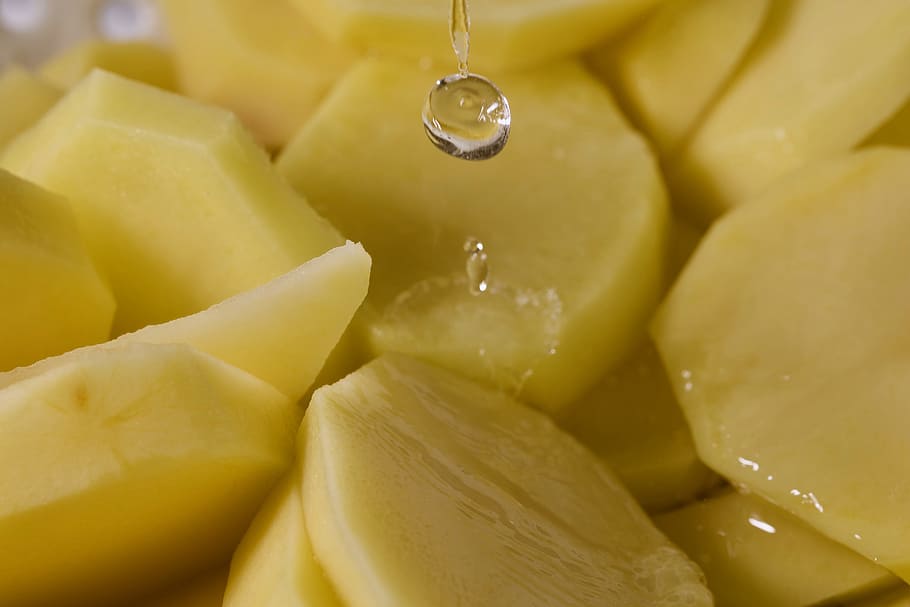 Potato, Water, Macro, food, food And Drink, close-up, freshness HD wallpaper