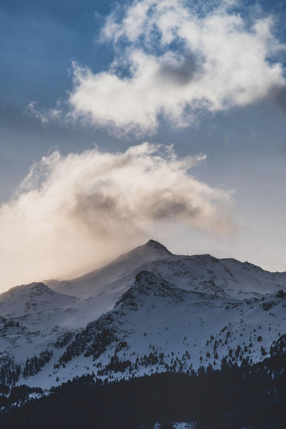 mountain covered with snow, photo of mountain alps, cloud, nature HD wallpaper