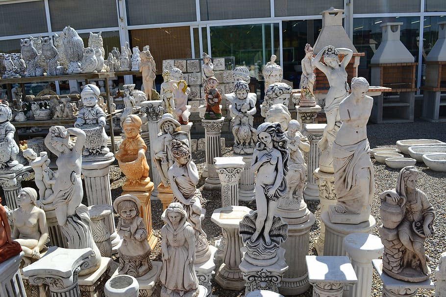 statue, stone statues, from, art and craft, creativity, representation HD wallpaper