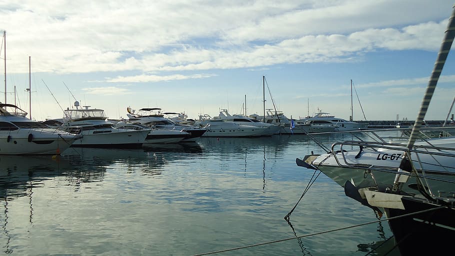 marina, yachts, spring, malaga, port, marbella, spain, andalusia HD wallpaper