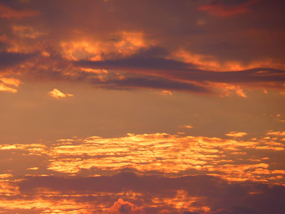 abendstimmung, sunset, sky, romance, cloud - sky, cloudscape HD wallpaper