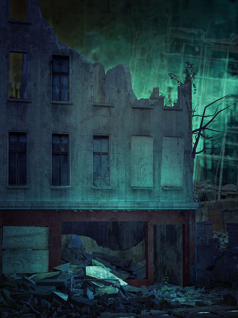 abandoned, the darkness, broken, old, architecture, the art of HD wallpaper