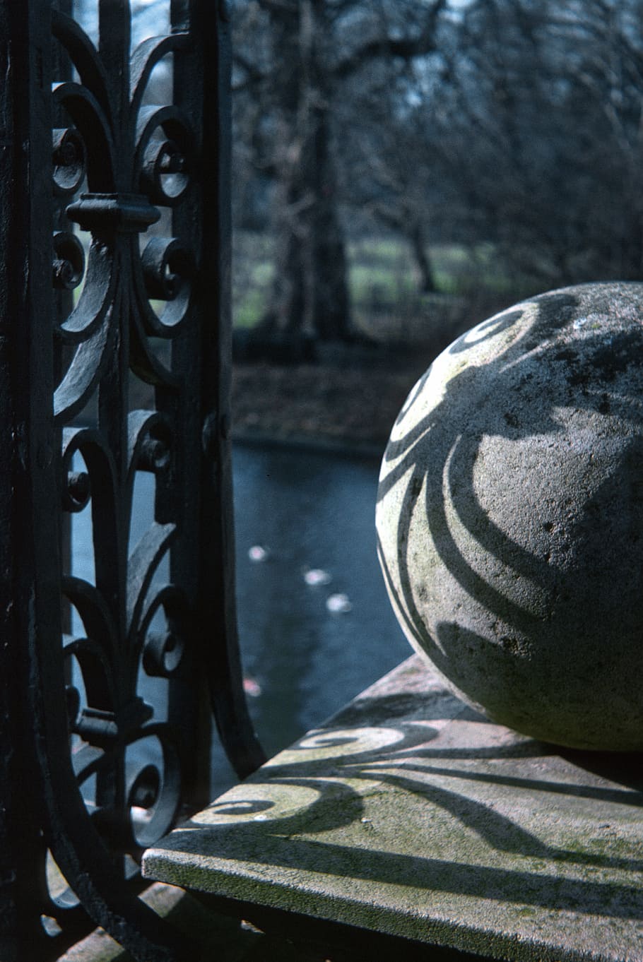 shadows, cambridge, river, college, university, wrought iron HD wallpaper