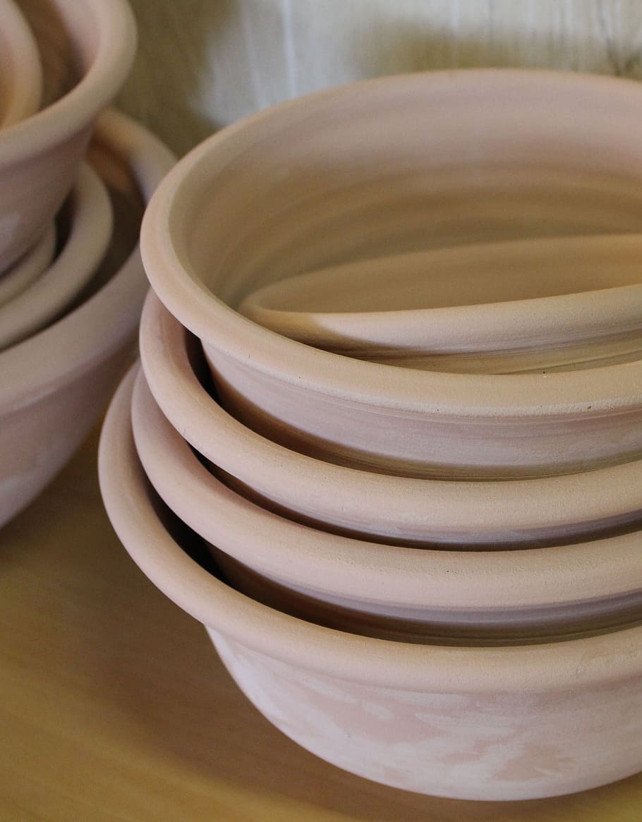 HD wallpaper pottery bowls unglazed ceramic clay handmade