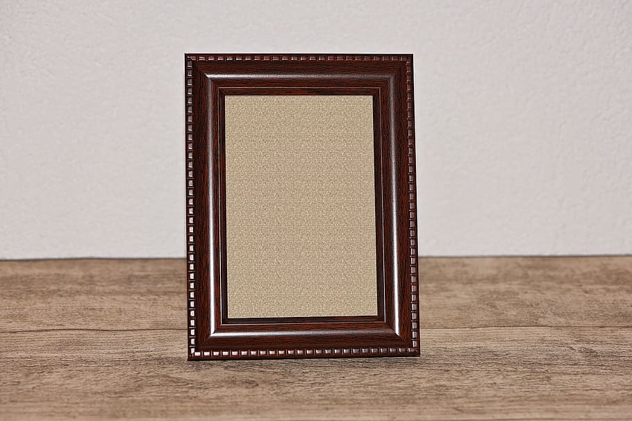 brown photo frame on brown surface, image without, design, design dom HD wallpaper