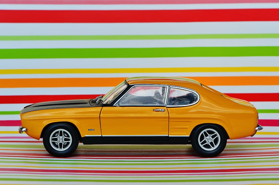 capri, ford, oldtimer, automotive, vehicle, classic, model car HD wallpaper