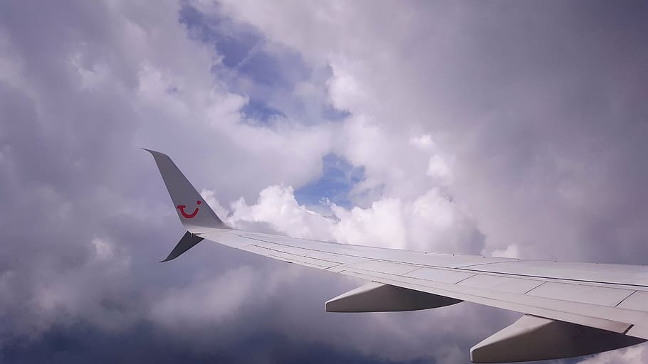 sky, clouds, aircraft, fly, flight, cloudy sky, cloud - sky HD wallpaper