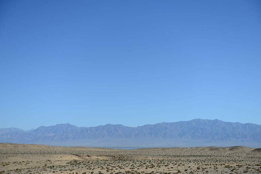 distant hills, open, desert, blue, landscape, environment, scenics - nature HD wallpaper