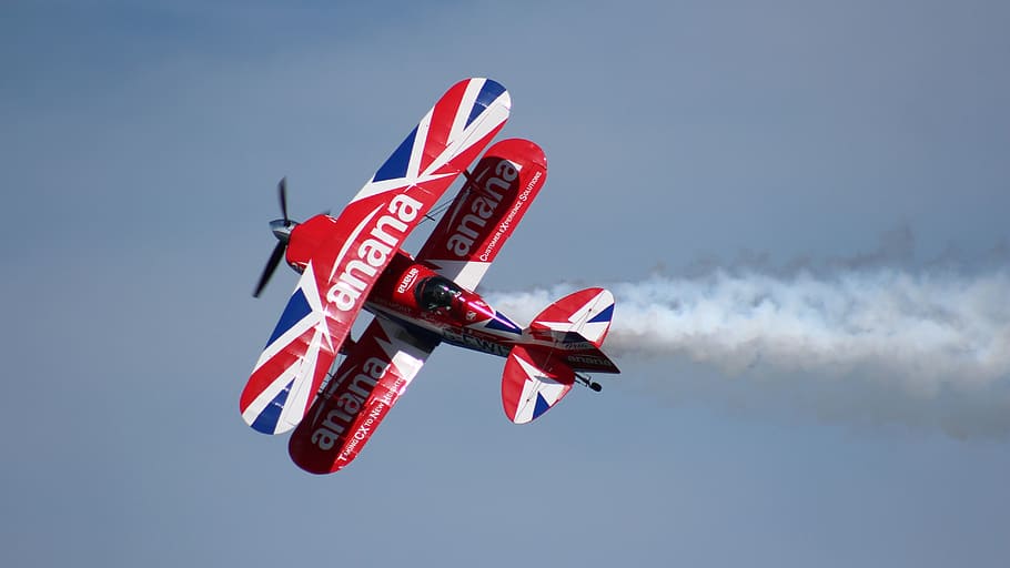 red and white Anana monoplate, airplane, aviate, fast, aircraft HD wallpaper
