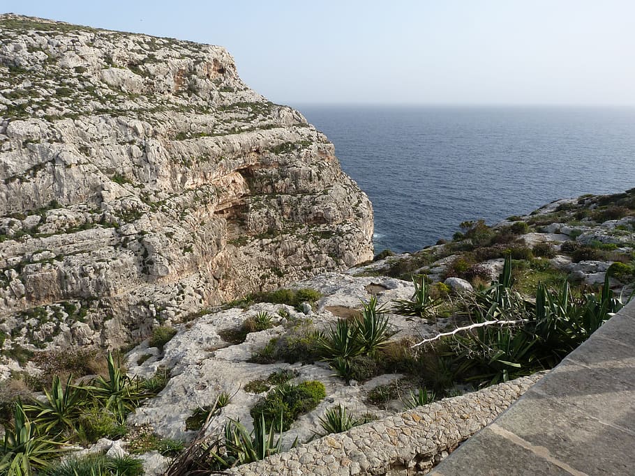 Malta, Sea, Rocks, nature, scenics, rock - object, outdoors HD wallpaper