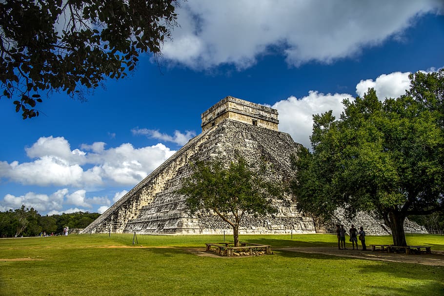 pyramid, kukulcan, maya, mexico, antiquity, the ruins of the, HD wallpaper
