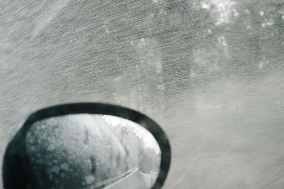 Heavy rain, nature, glass - Material, water, reflection, close-up HD wallpaper