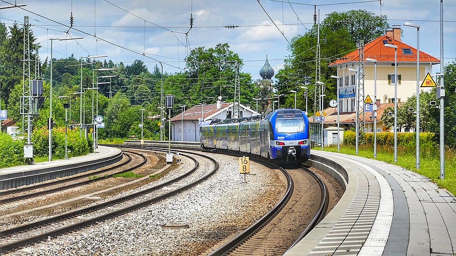 train, railway, railway line, track, railroad track, transportation HD wallpaper