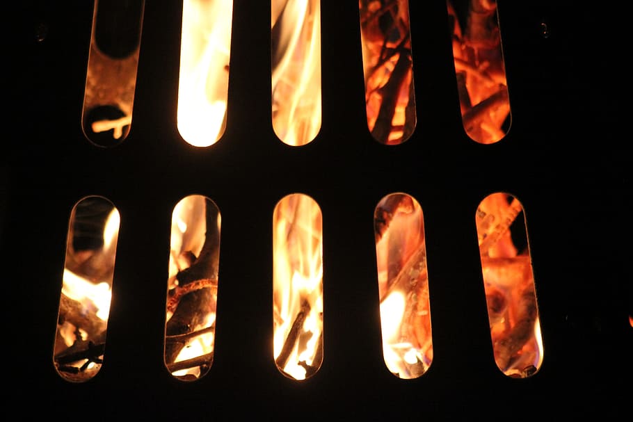 fire, flame, baking, burning, wood, border, blazing, bonfire HD wallpaper
