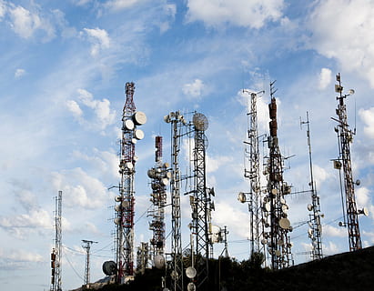torres, communications, marbella, sky, repeater, wave, link HD wallpaper