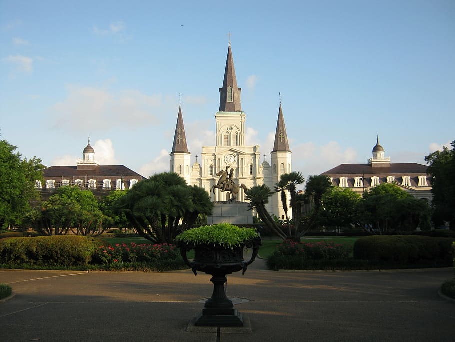 new orleans, church, cathedral, louisiana, architecture, french